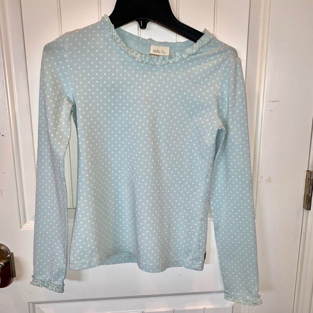 Matilda Jane girls sz10 longsleeved polkadot tee